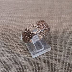 Oneida Silver Plate Floral Spoon Ring Size 7.5